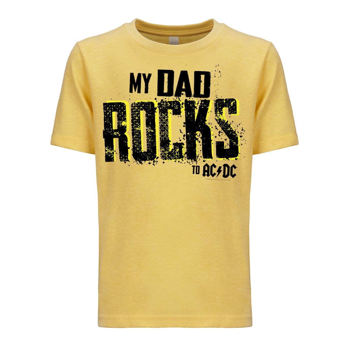 Dad Rocks Youth Tee Yellow – AC/DC