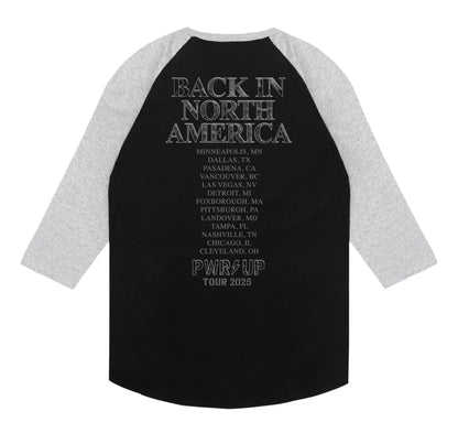 Back in Black PWR UP Tour Black Baseball T-Shirt