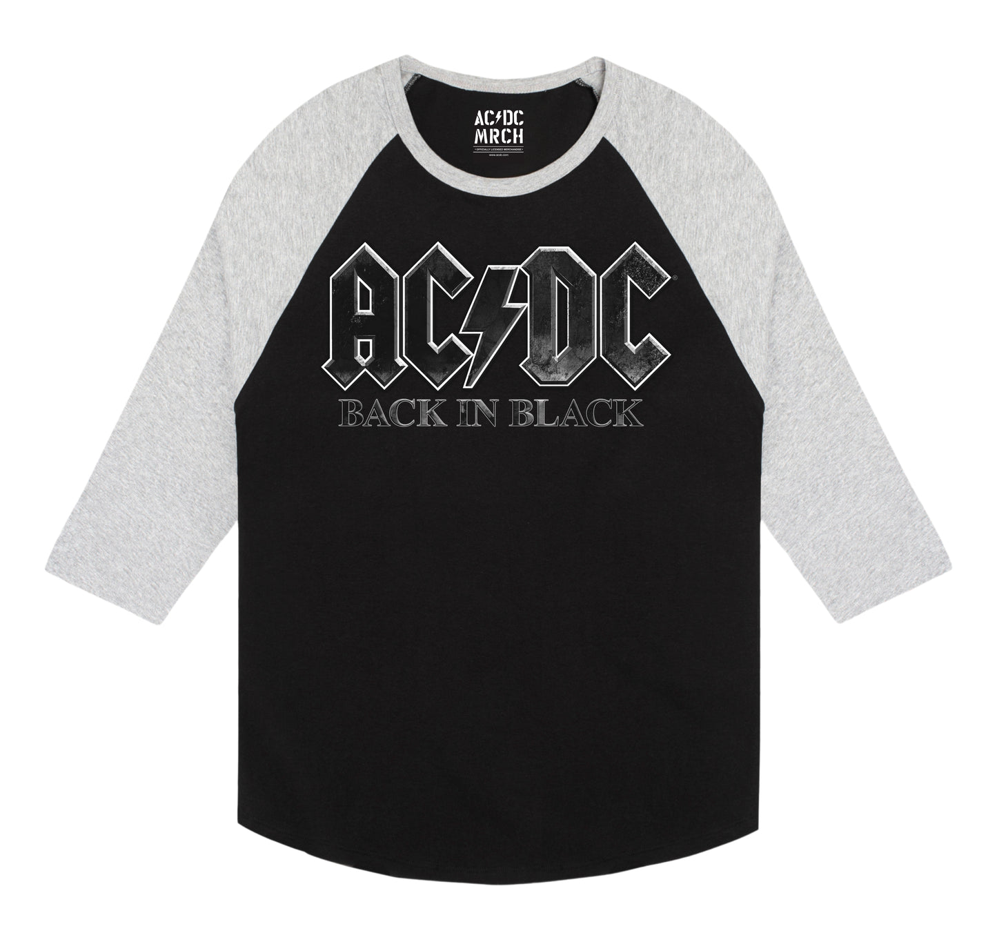 Back in Black PWR UP Tour Black Baseball T-Shirt