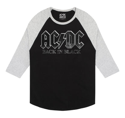Back in Black PWR UP Tour Black Baseball T-Shirt