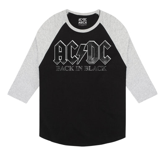 Back in Black PWR UP Tour Black Baseball T-Shirt