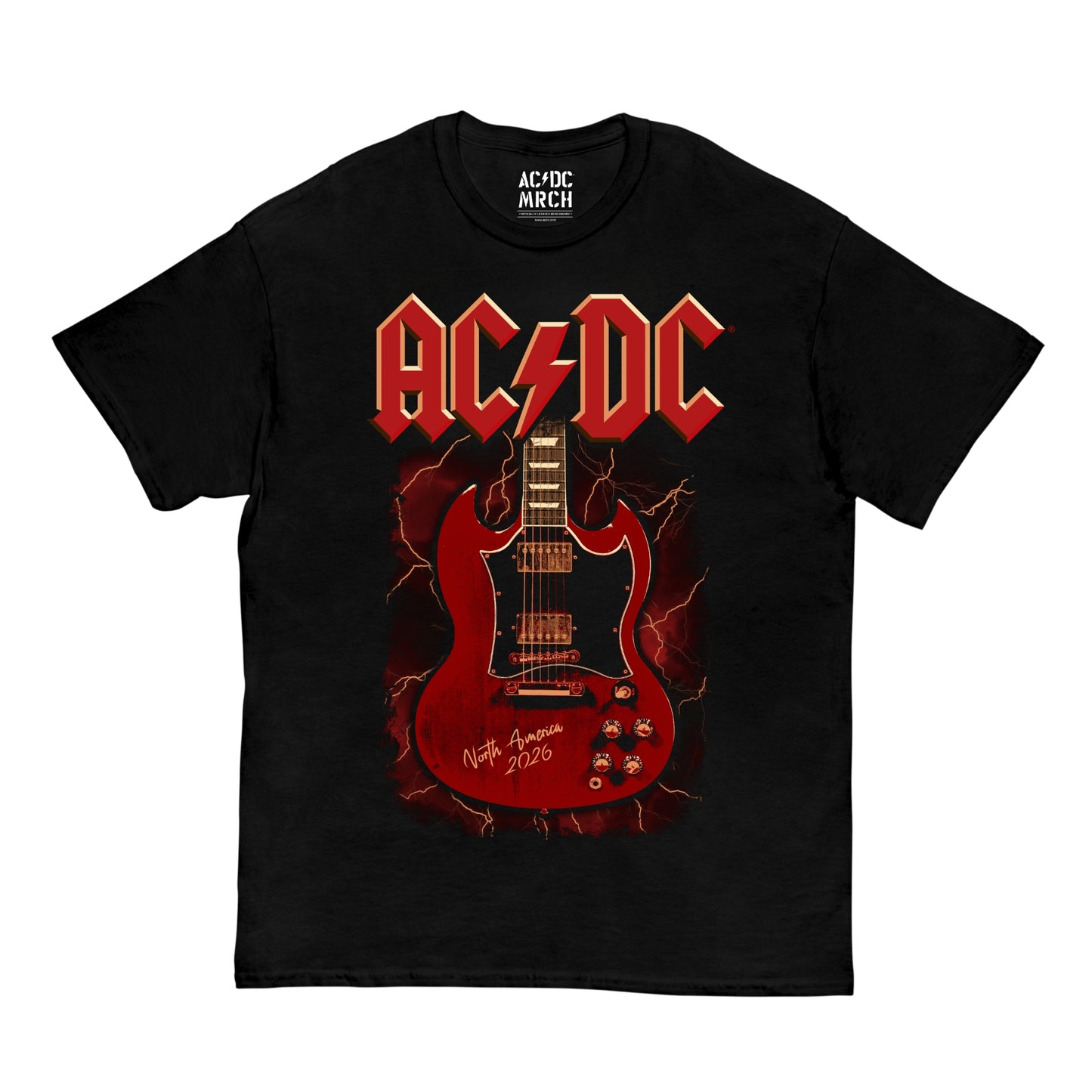 Angus Guitar Double Sided PWR UP Tour T-Shirt