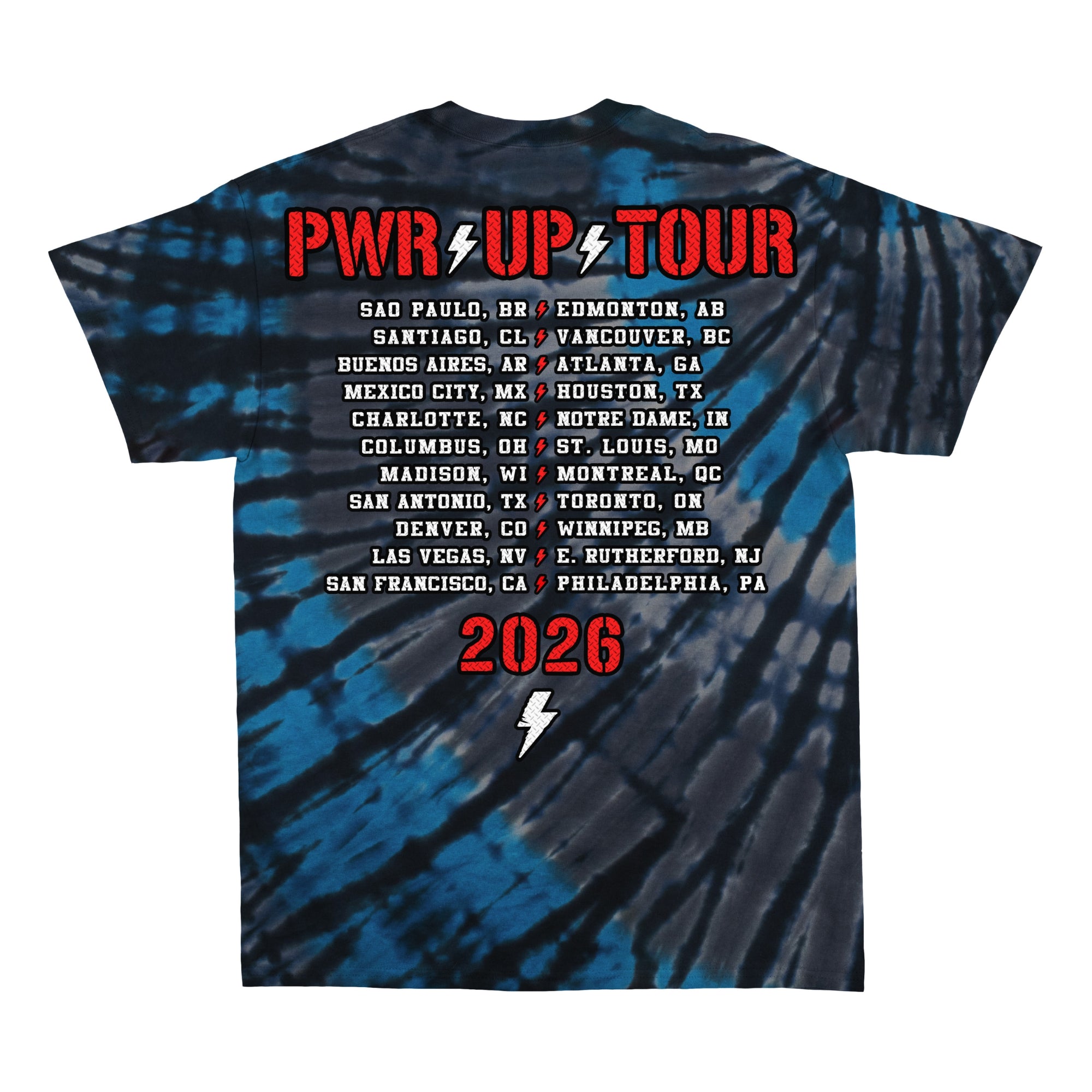 Lightning Tie Dye PWR UP Tour T-Shirt – AC/DC