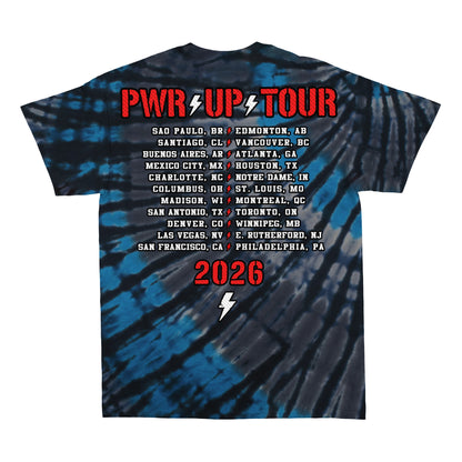 Lightning Tie Dye PWR UP Tour T-Shirt