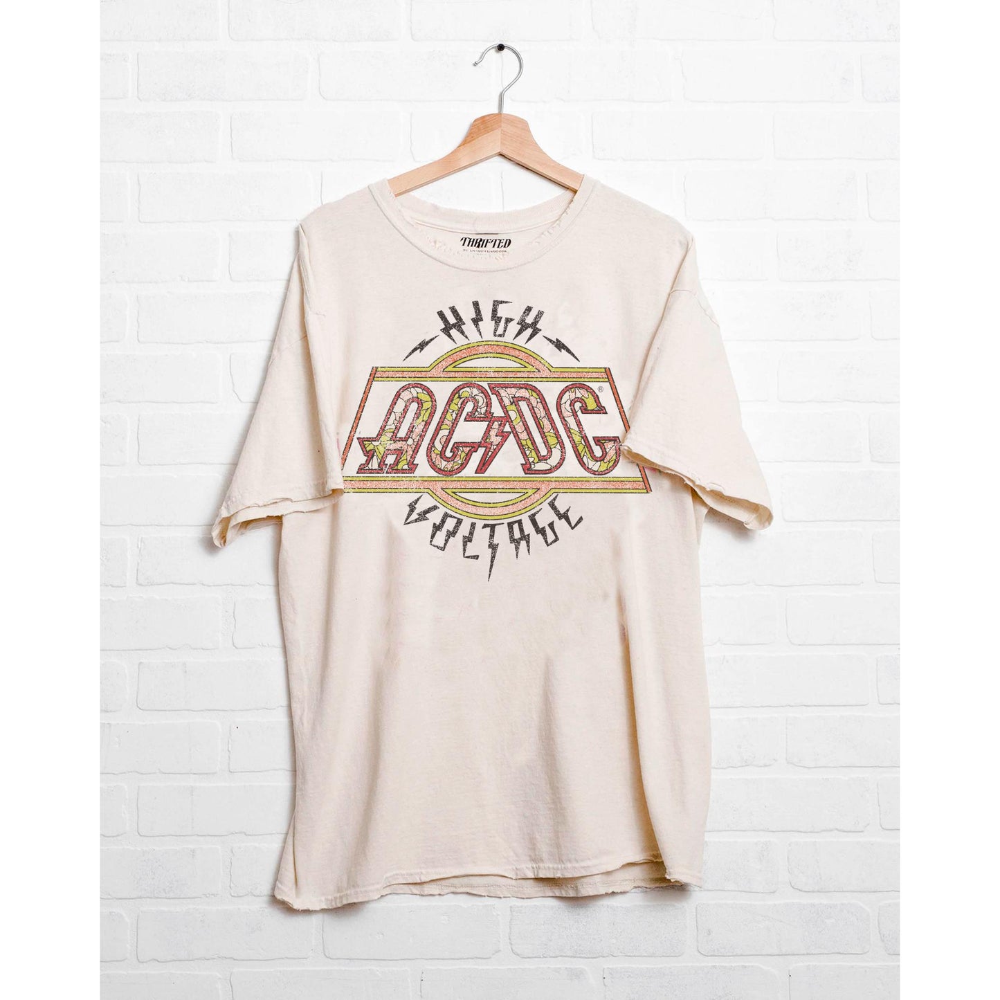High Voltage Flower Distressed T-Shirt