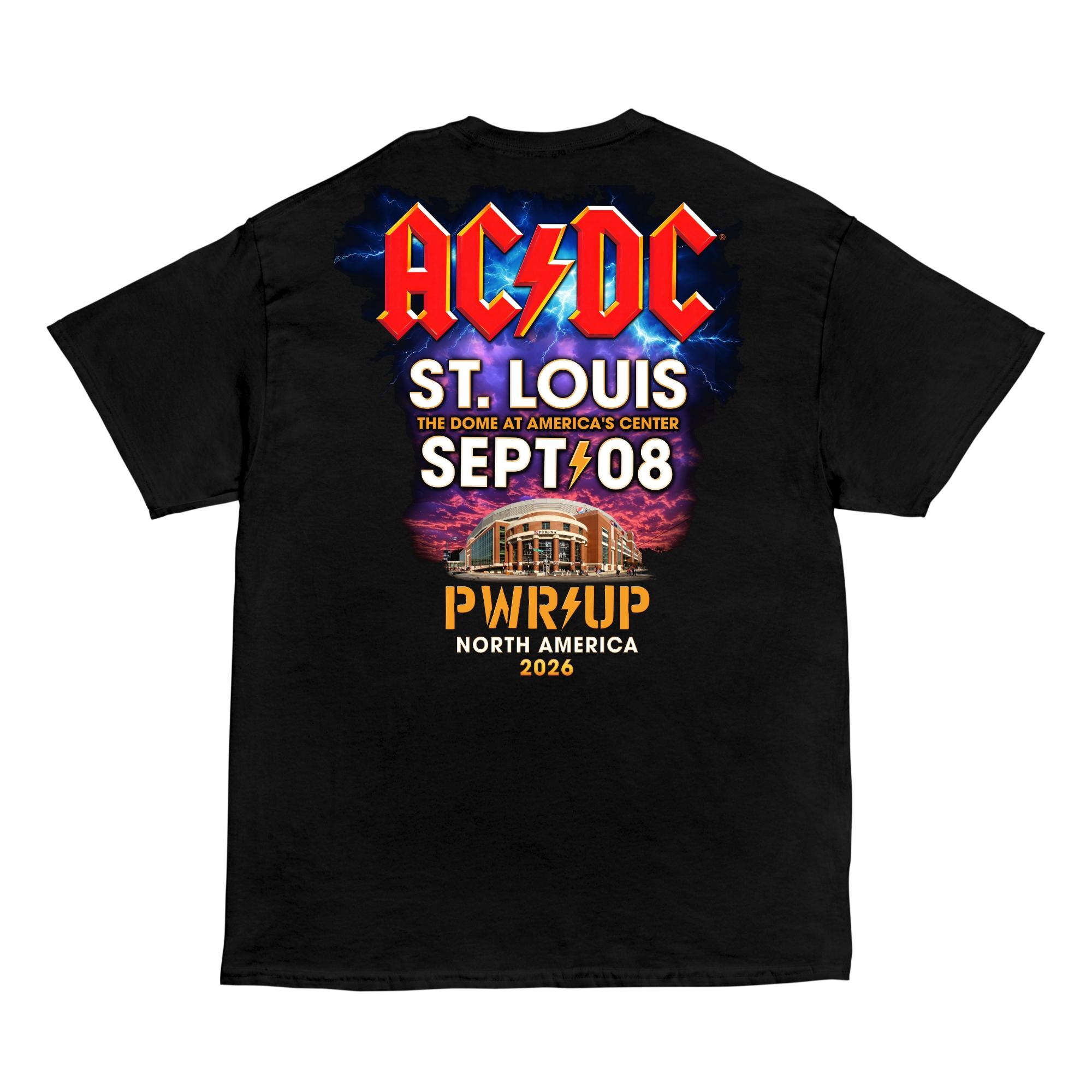 AC/DC St Louis PWR UP 2026 Tour T-Shirt | Official Store