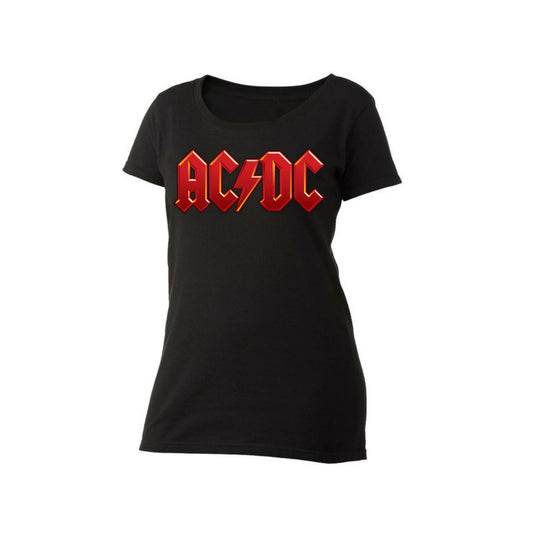 AC/DC Red Logo Women's Scoop Neck T-Shirt