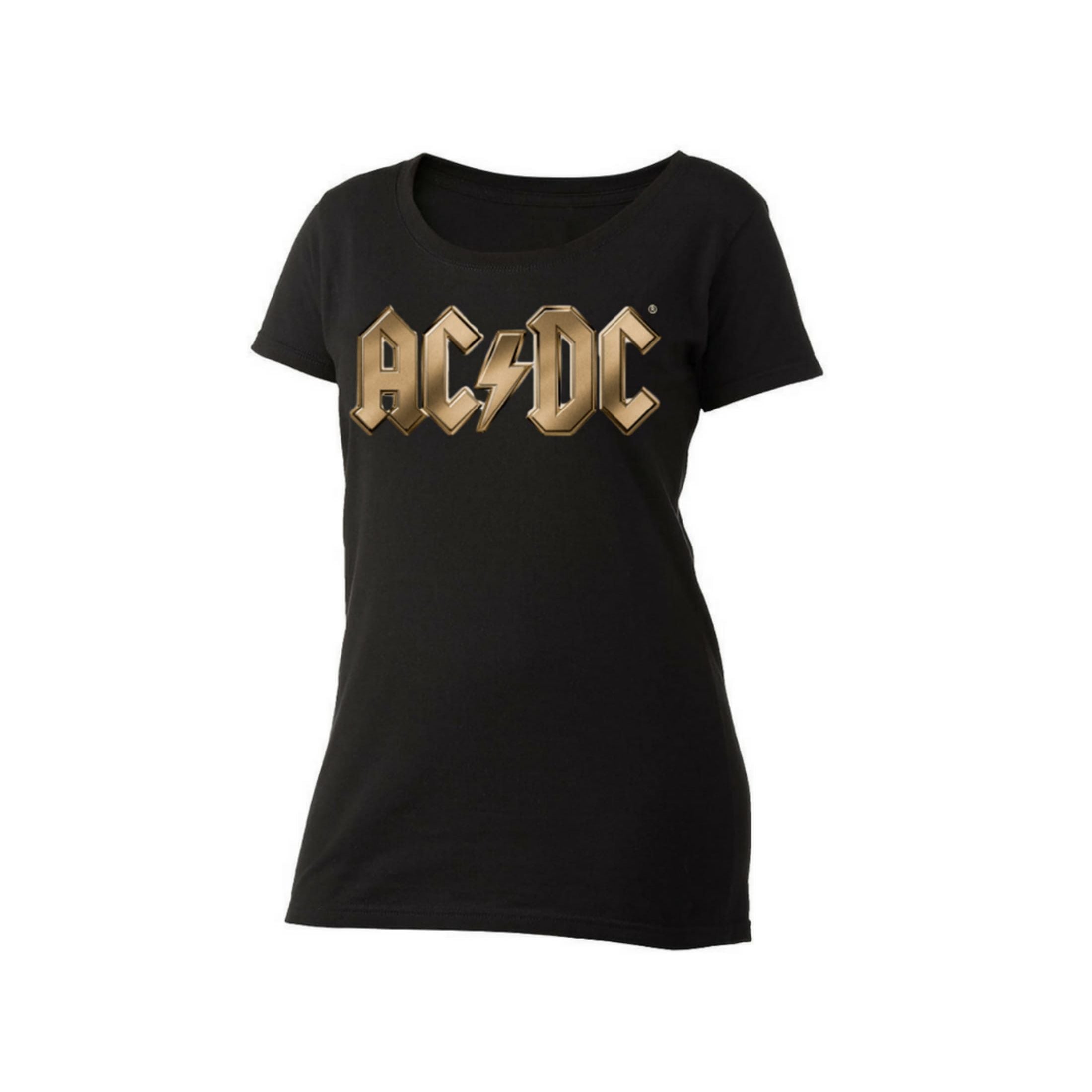 AC/DC Gold Logo Women's Scoop Neck T-Shirt