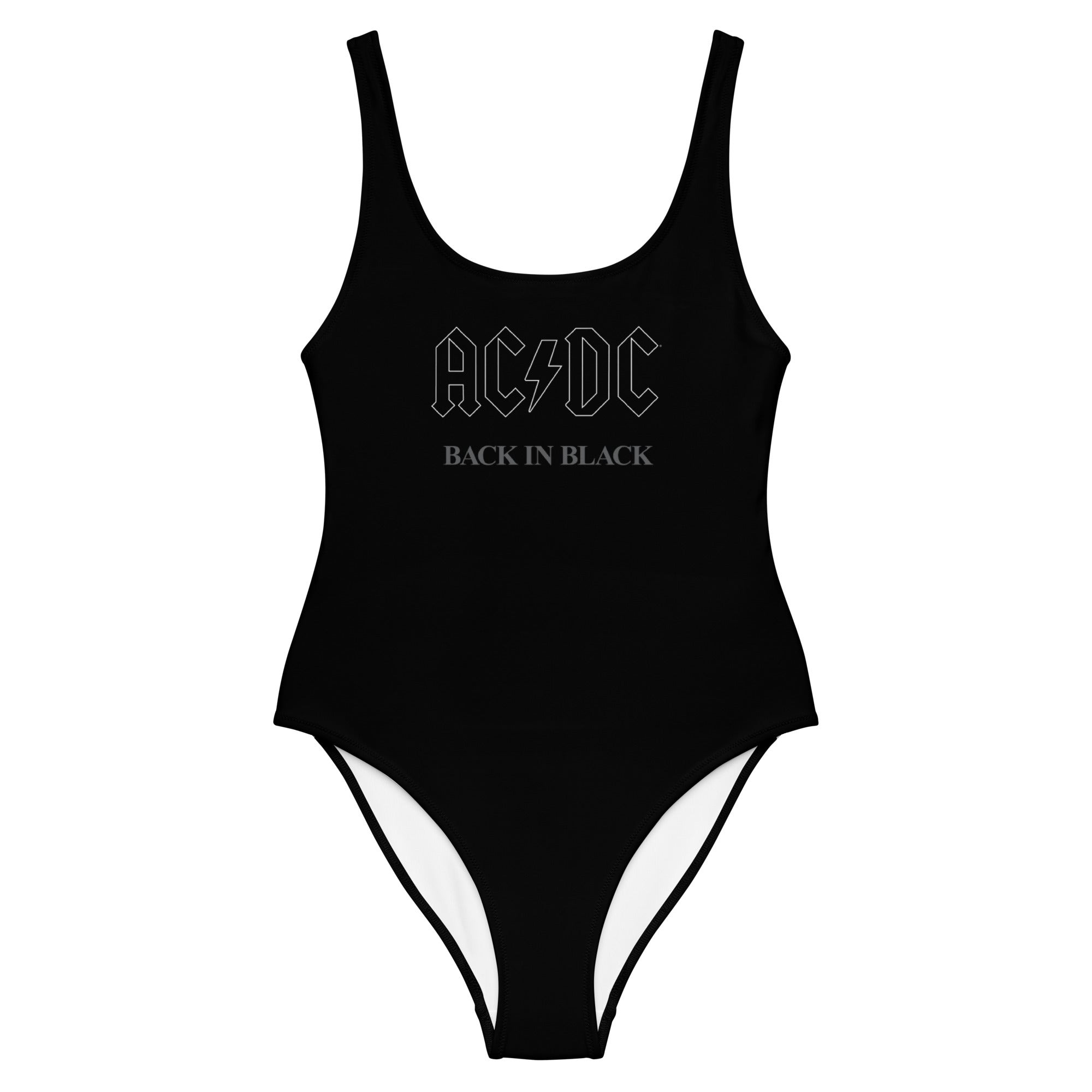 Back in Black One-Piece Swimsuit – AC/DC