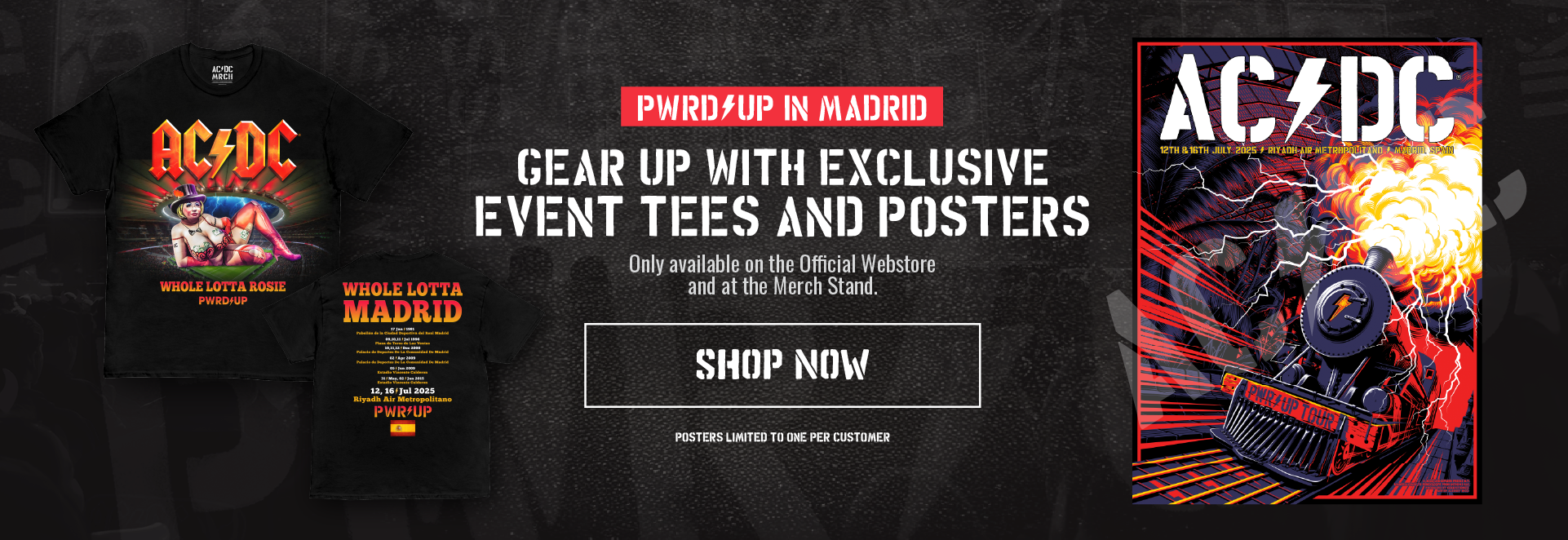 Shop Exclusive AC/DC EU Tour Madrid Merch Here!