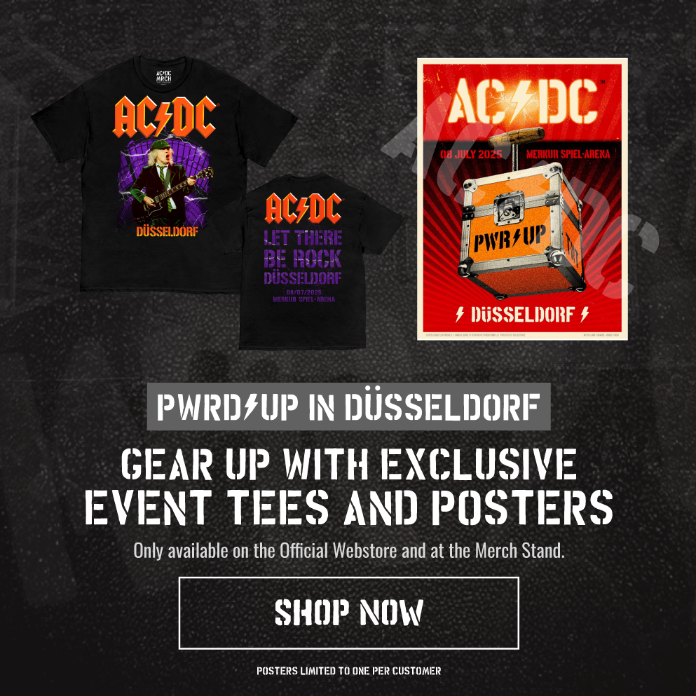 Shop Exclusive AC/DC EU Tour Dusseldorf Merch Here!