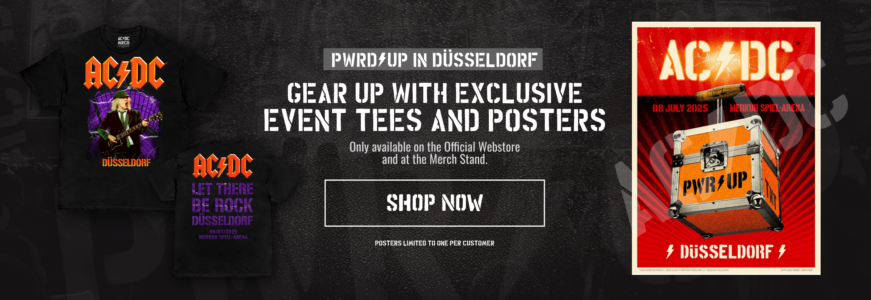 Shop Exclusive AC/DC EU Tour Dusseldorf Merch Here!