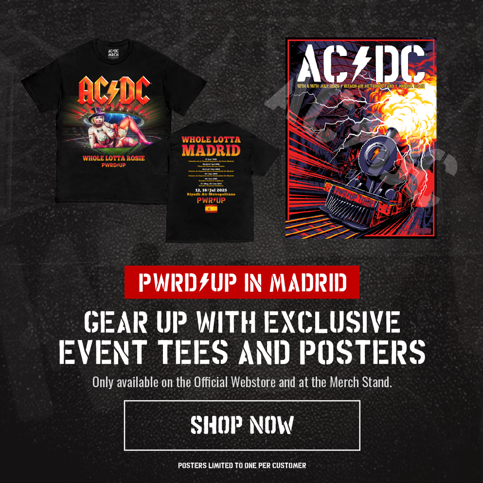 Shop Exclusive AC/DC EU Tour Madrid Merch Here!