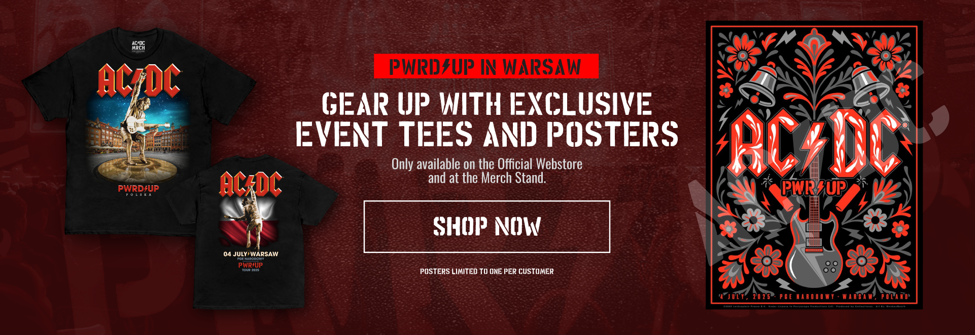 Shop Exclusive AC/DC EU Tour Warsaw Merch Here!