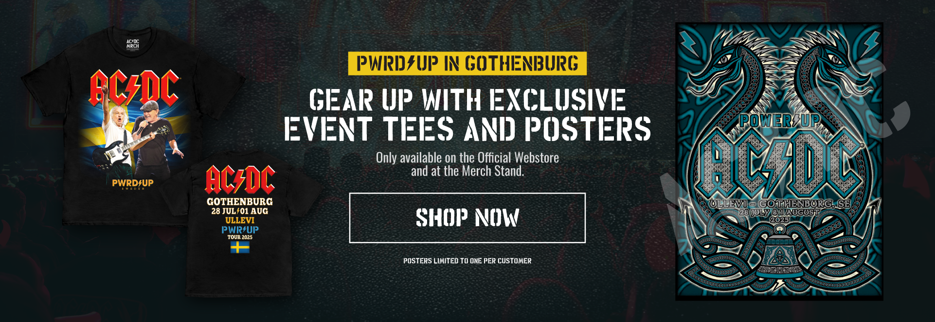 Shop Exclusive AC/DC EU Tour Gothenburg Merch Here!