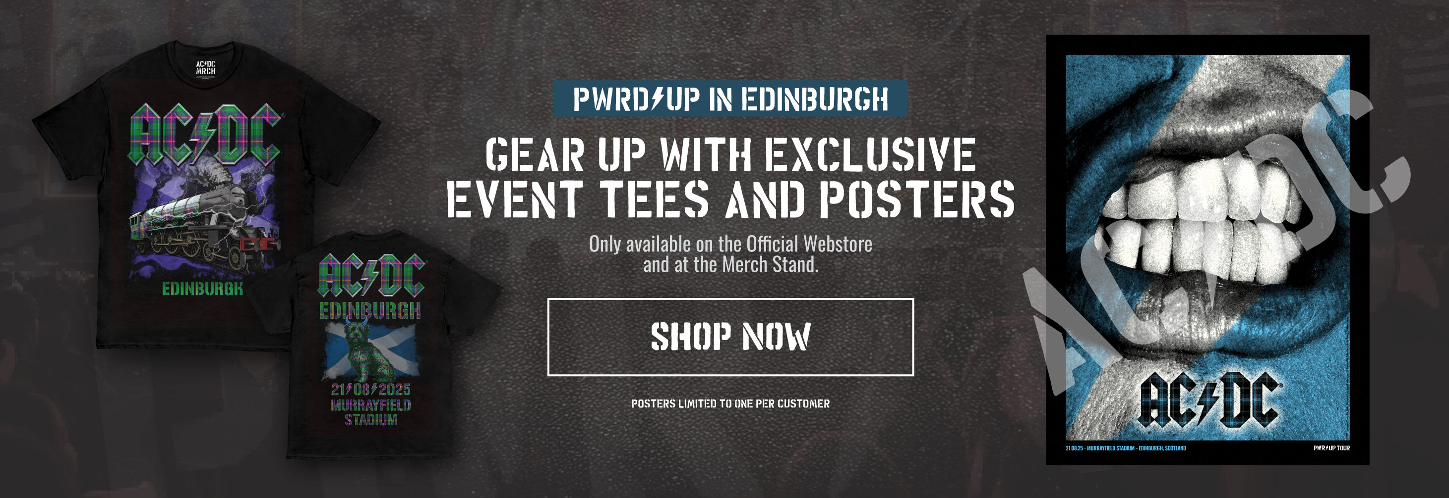 Shop Exclusive AC/DC EU Tour Edinburgh Merch Here!