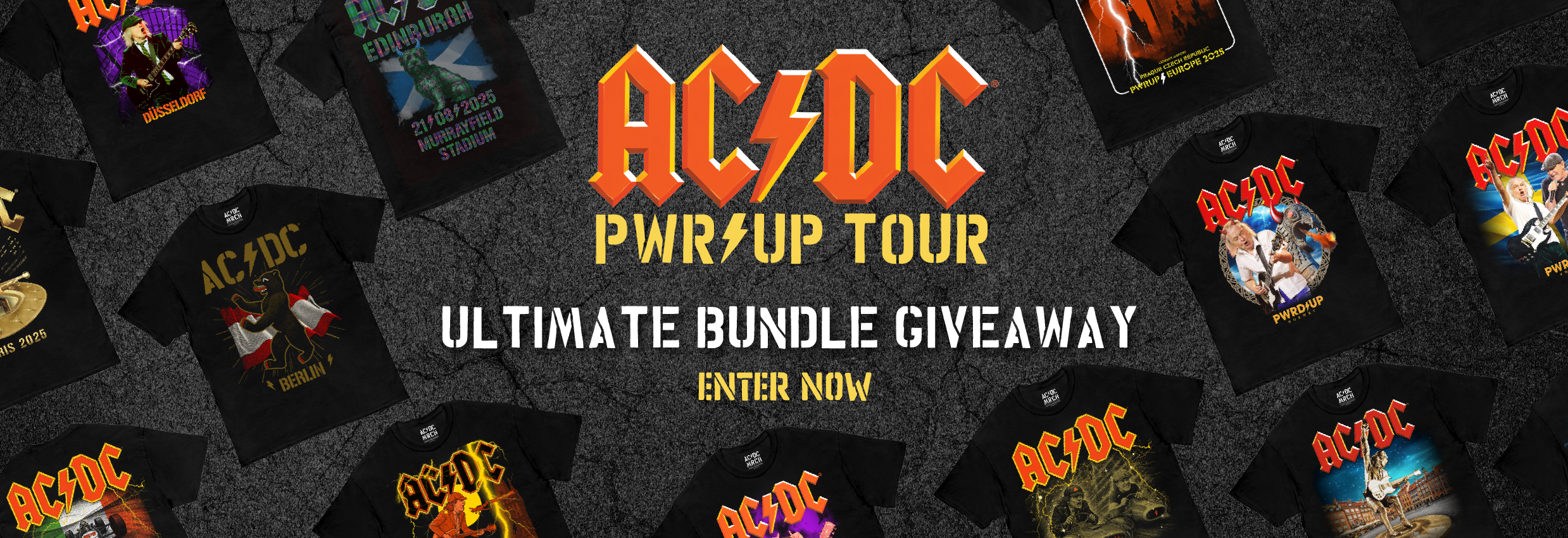 Ultimate PWR/UP Tour Bundle Giveaway
WIN ALL 12 EVENT TEES FROM THE PWR/UP EUROPEAN TOUR!