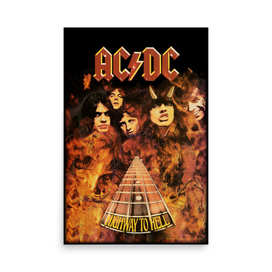 Highway to Hell Flames Poster