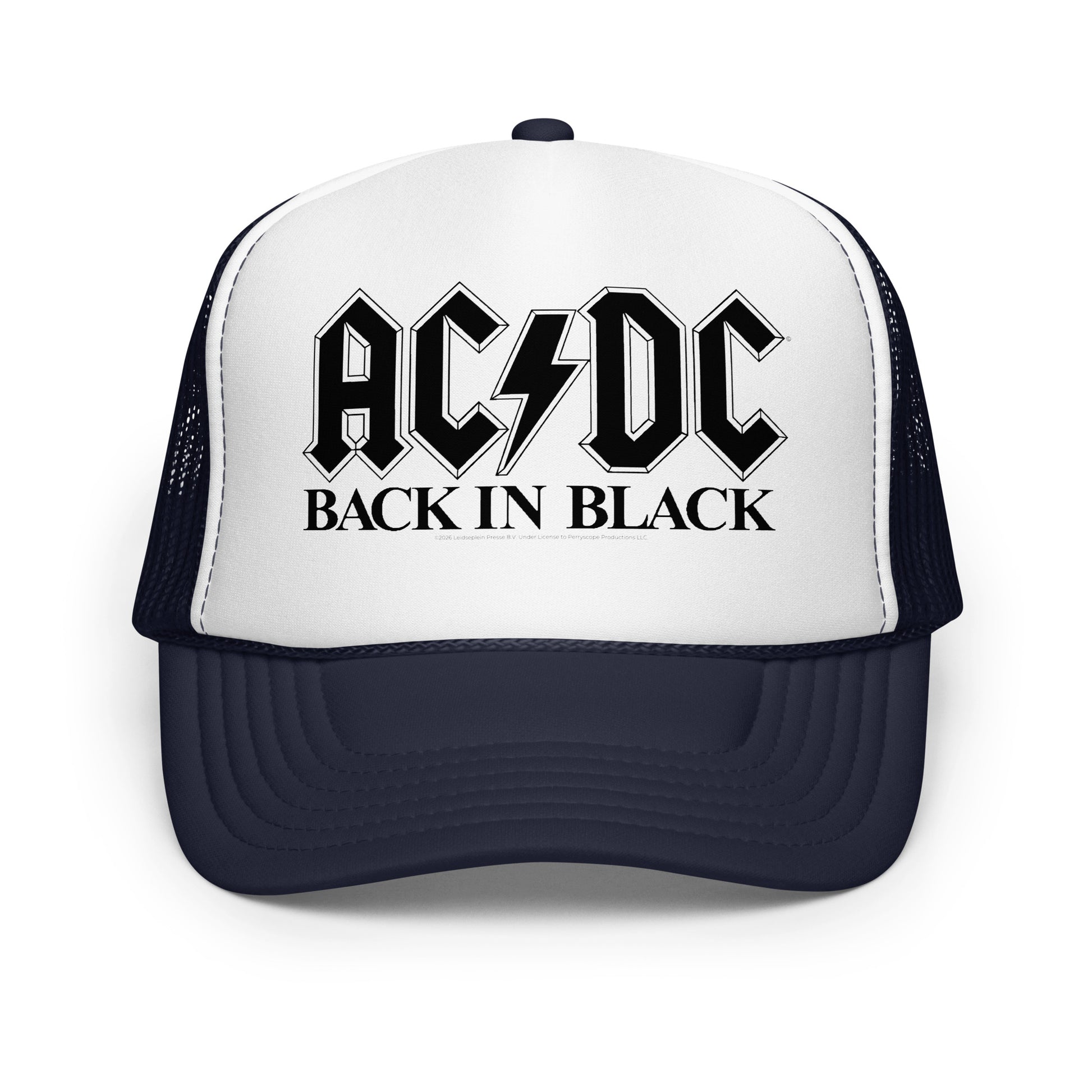 ROCK OFF - Ac / Dc - Baseball Red Logo (Denim Blue) (Cappellino ROCK OFF - Ac / Dc - Baseball Red Logo (Denim Blue) (Cappellino