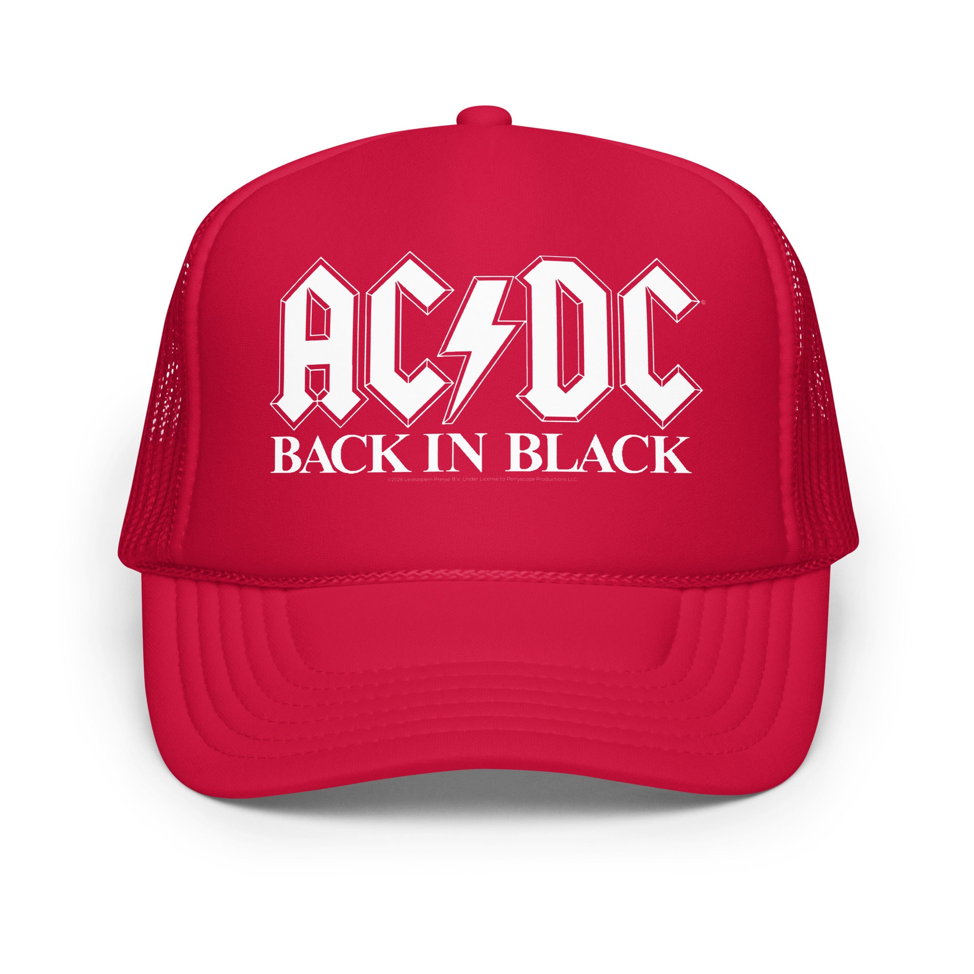 Back in Black White Logo Trucker Hat – AC/DC