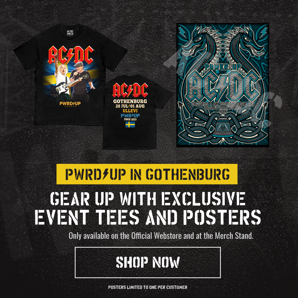 Shop Exclusive AC/DC EU Tour Gothenburg Merch Here!