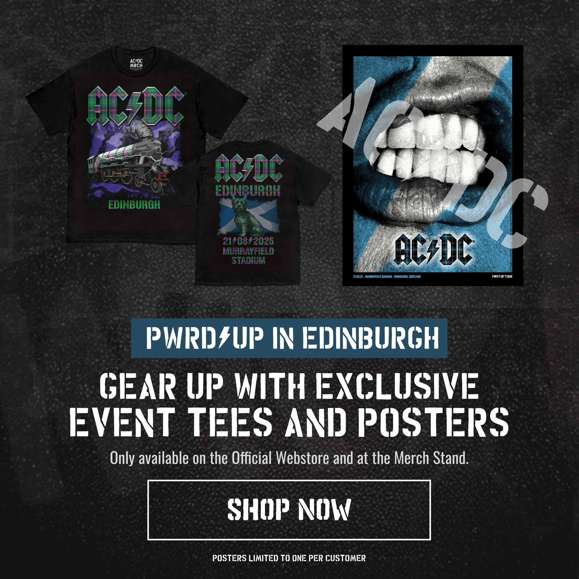 Shop Exclusive AC/DC EU Tour Edinburgh Merch Here!