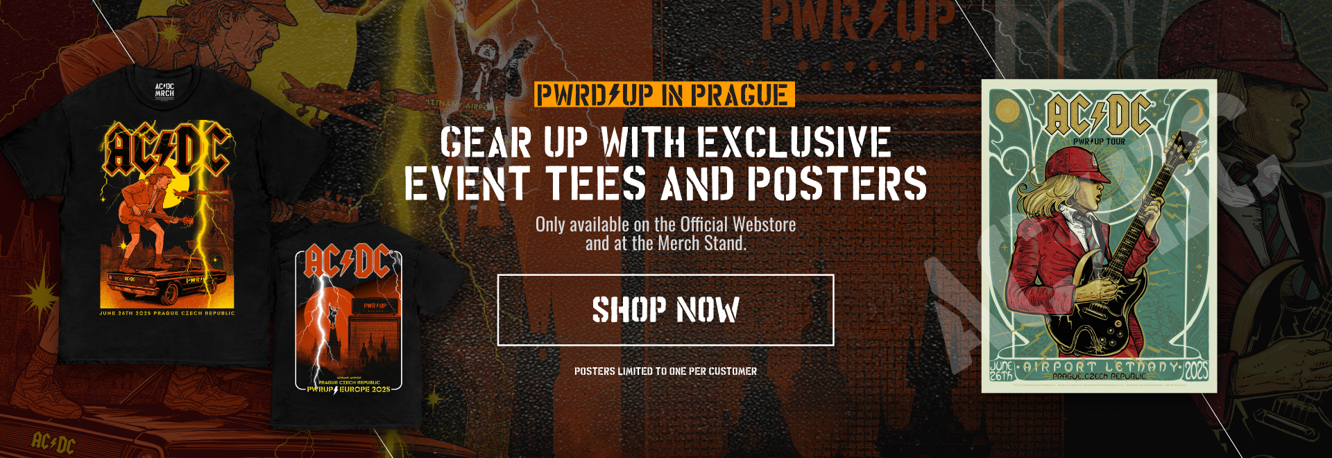 Shop Exclusive Prague Merchandise on the AC/DC European Store!
